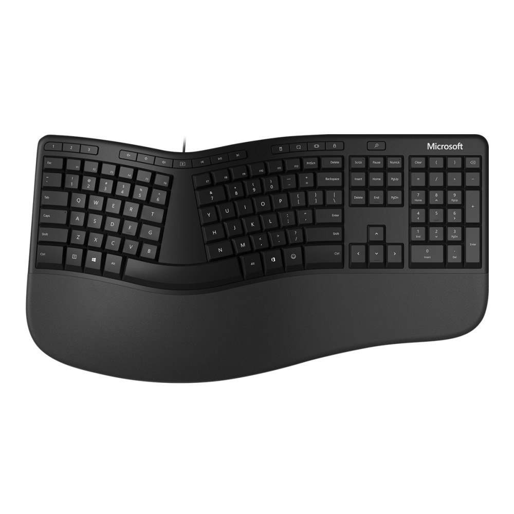 Microsoft Microsoft Ergonomic Keyboard - tangentbord - fransk - svart Inmatningsenhet