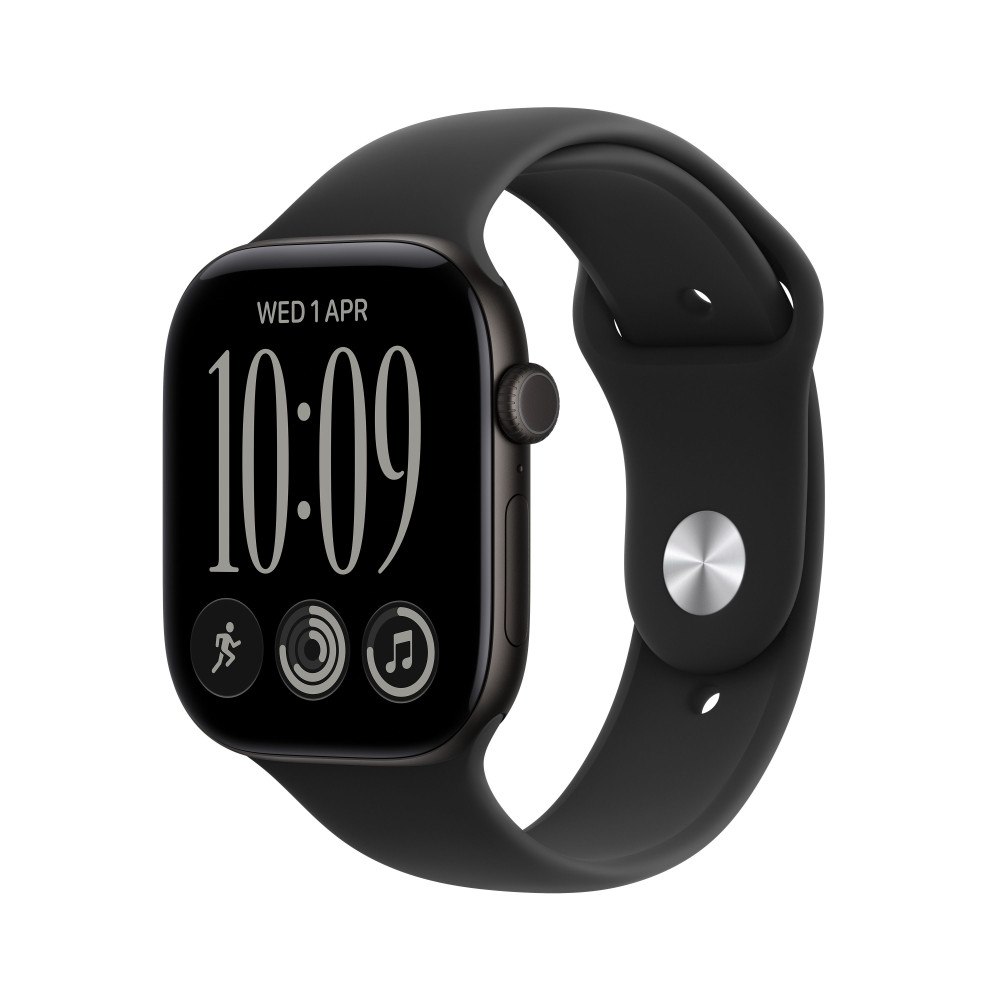 Apple Apple Watch Series 12 GPS-smartklocka 46 mm 64 GB, svart spo...