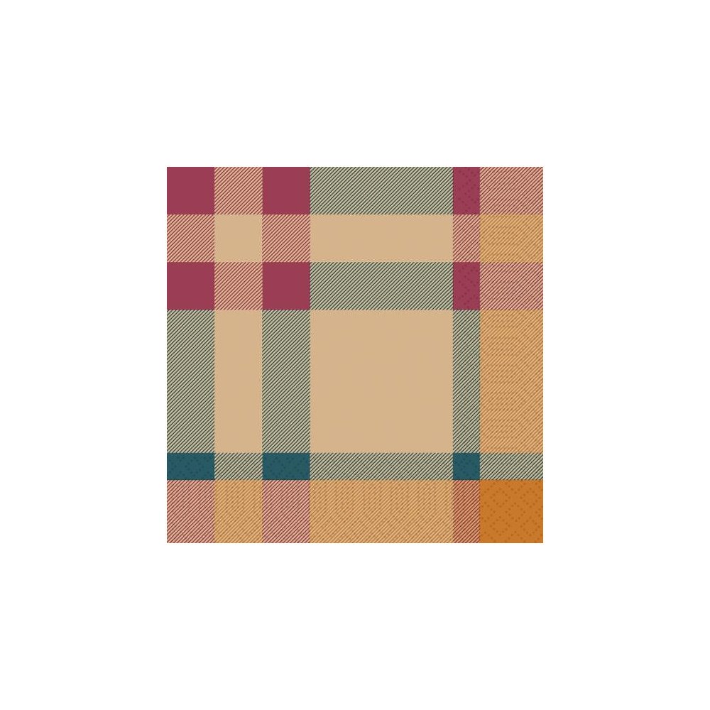Duni Servett DUNI Tartan 3-lags 33x33cm 50/fp