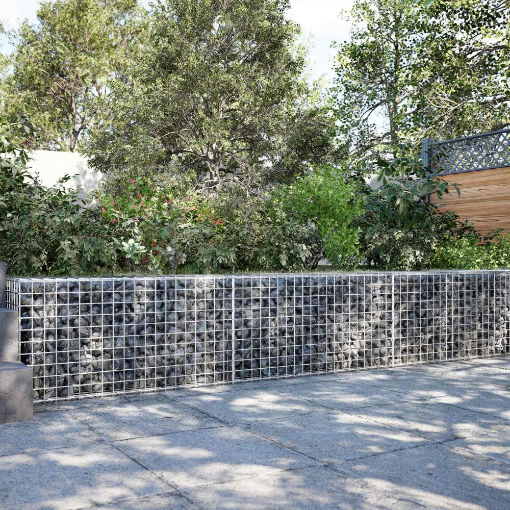 vidaXL Gabion med 3,5 mm tråd och 5x5 cm nät 250x30x50 cm