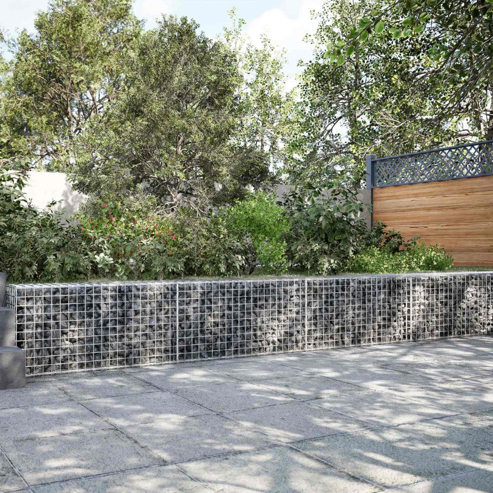 vidaXL Gabion med 3,5 mm tråd och 5x5 cm nät 350x100x50 cm