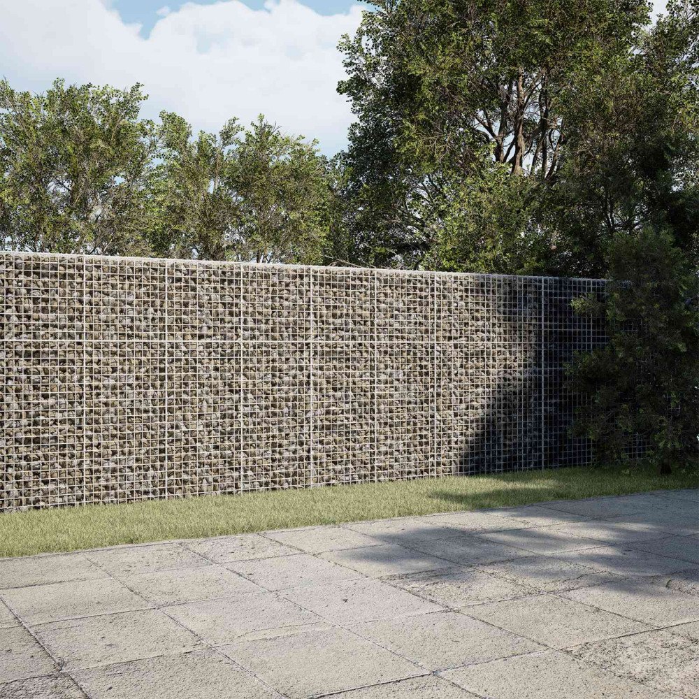 vidaXL Gabion med 3,5 mm tråd och 5x5 cm nät 900x100x150 cm