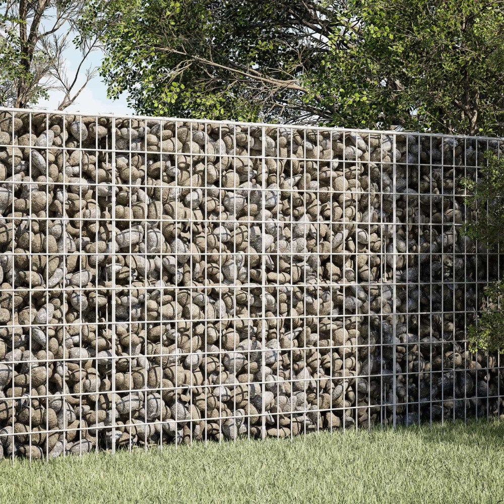 vidaXL Gabion med 3,5 mm tråd och 5x10 cm nät 100x20x100 cm