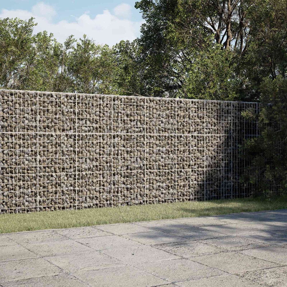 vidaXL Gabion med 3,5 mm tråd och 5x10 cm nät 200x20x150 cm