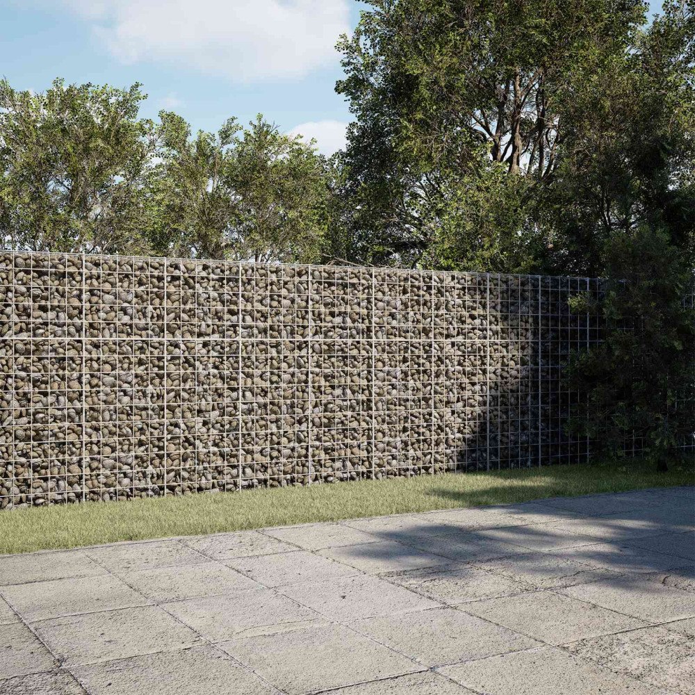 vidaXL Gabion med 3,5 mm tråd och 10x10 cm nät 500x50x150 cm