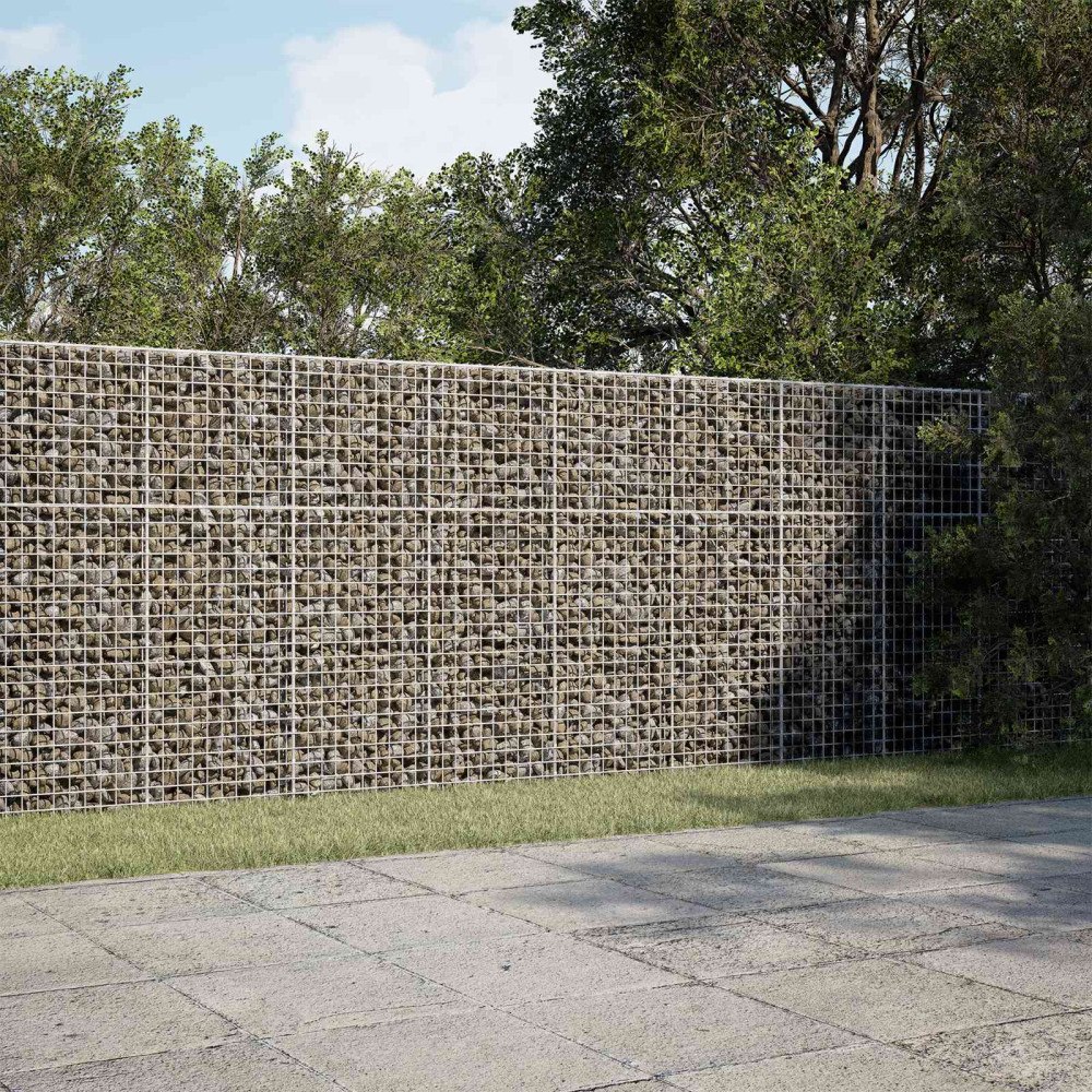 vidaXL Gabion med 5 mm tråd och 5x5 cm nät 250x100x150 cm