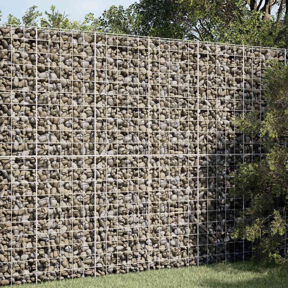 vidaXL Gabion med 5 mm tråd och 10x10 cm nät 150x30x200 cm