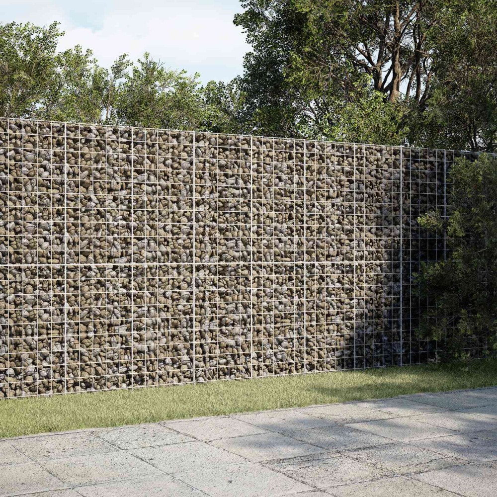 vidaXL Gabion med 5 mm tråd och 10x10 cm nät 300x50x200 cm