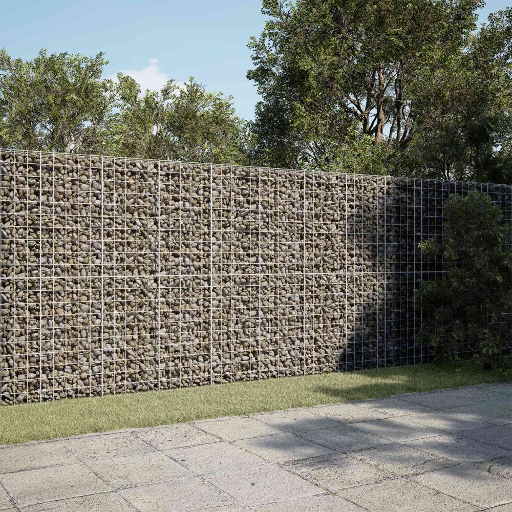 vidaXL Gabion med 5 mm tråd och 10x10 cm nät 950x100x200 cm