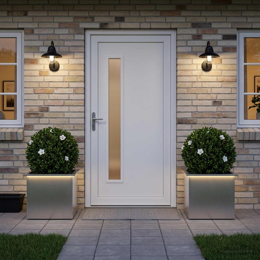 vidaXL Odlingslåda med LED 2 st Silver 50 x 60 x 48 cm Rostfritt stål
