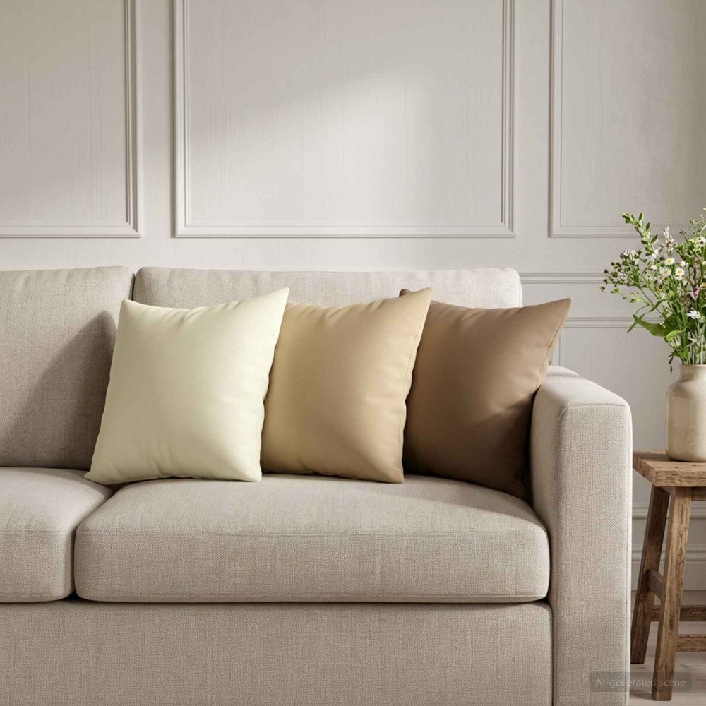 vidaXL Kudde med kudde HEERLEN 2 st Beige Polyester