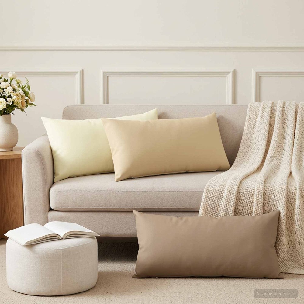 vidaXL Kudde med kudde HEERLEN 2 st Taupe Polyester