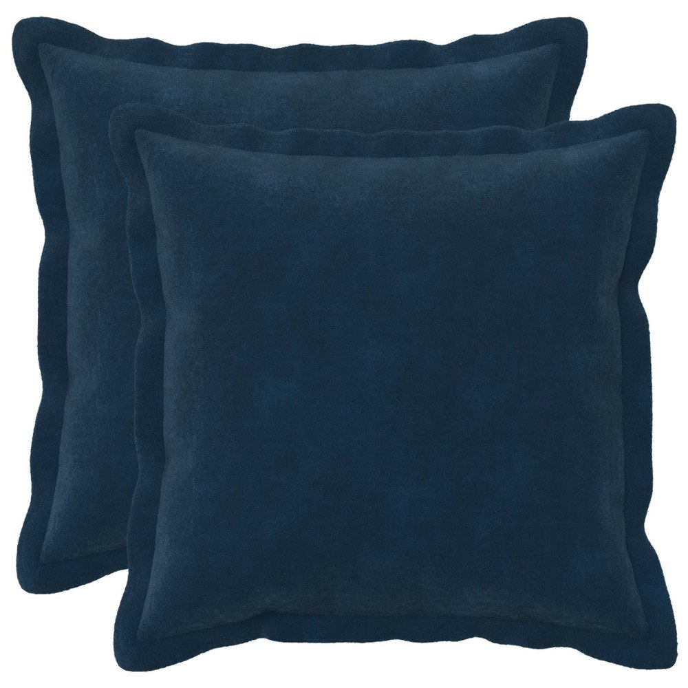 vidaXL Kudde med kudde HOUTEN 2 st Blå Mikrofiber Fleece