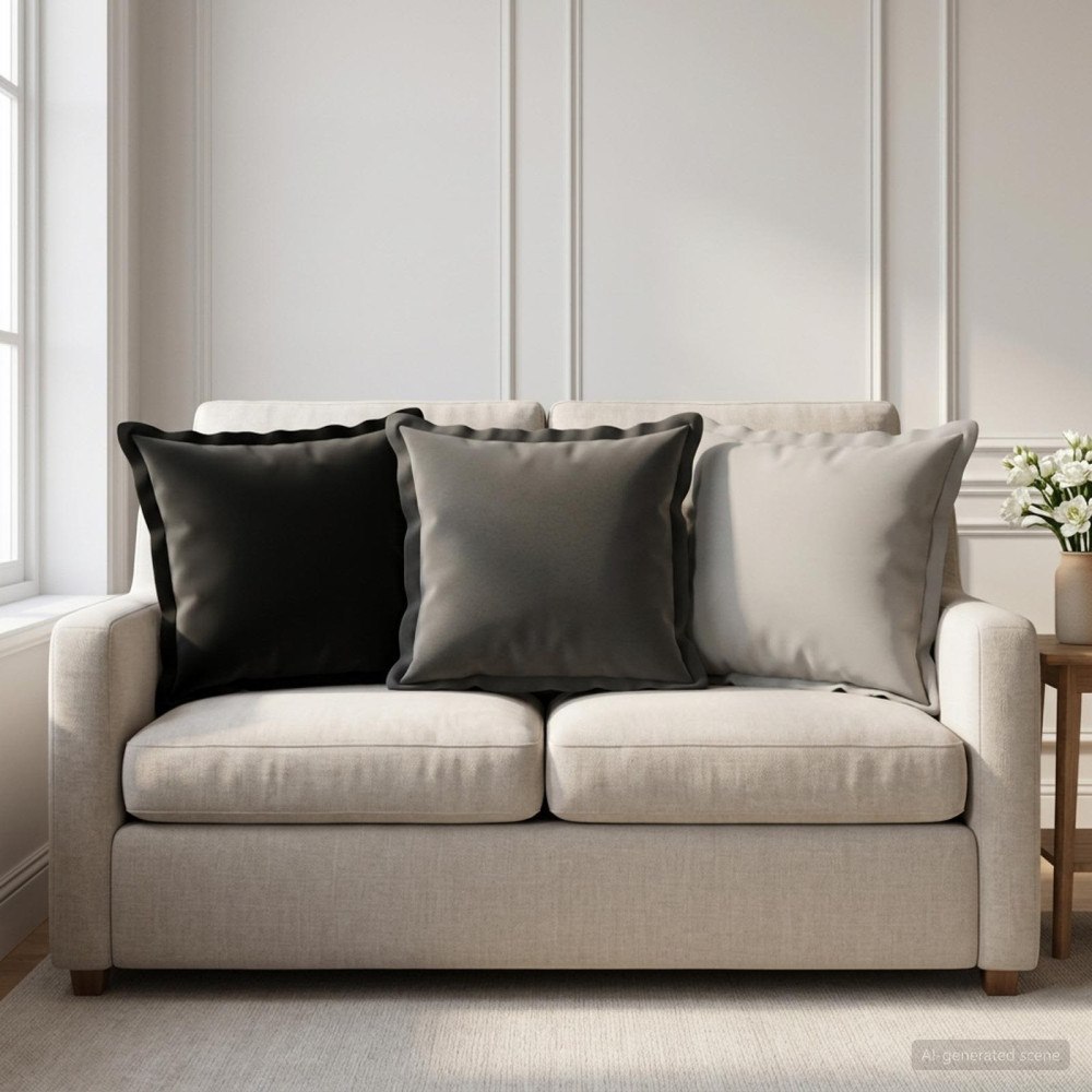 vidaXL Kudde med kudde HOUTEN 2 st Svart Polyester