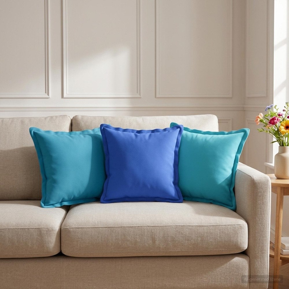 vidaXL Kudde med kudde HOUTEN 6 st Kungsblå Polyester
