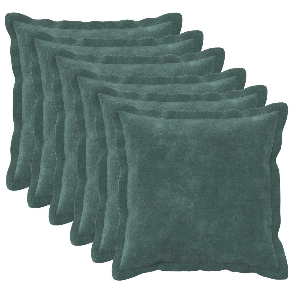 vidaXL Kudde med kudde HOUTEN 6 st HavBlå Mikrofiber Fleece