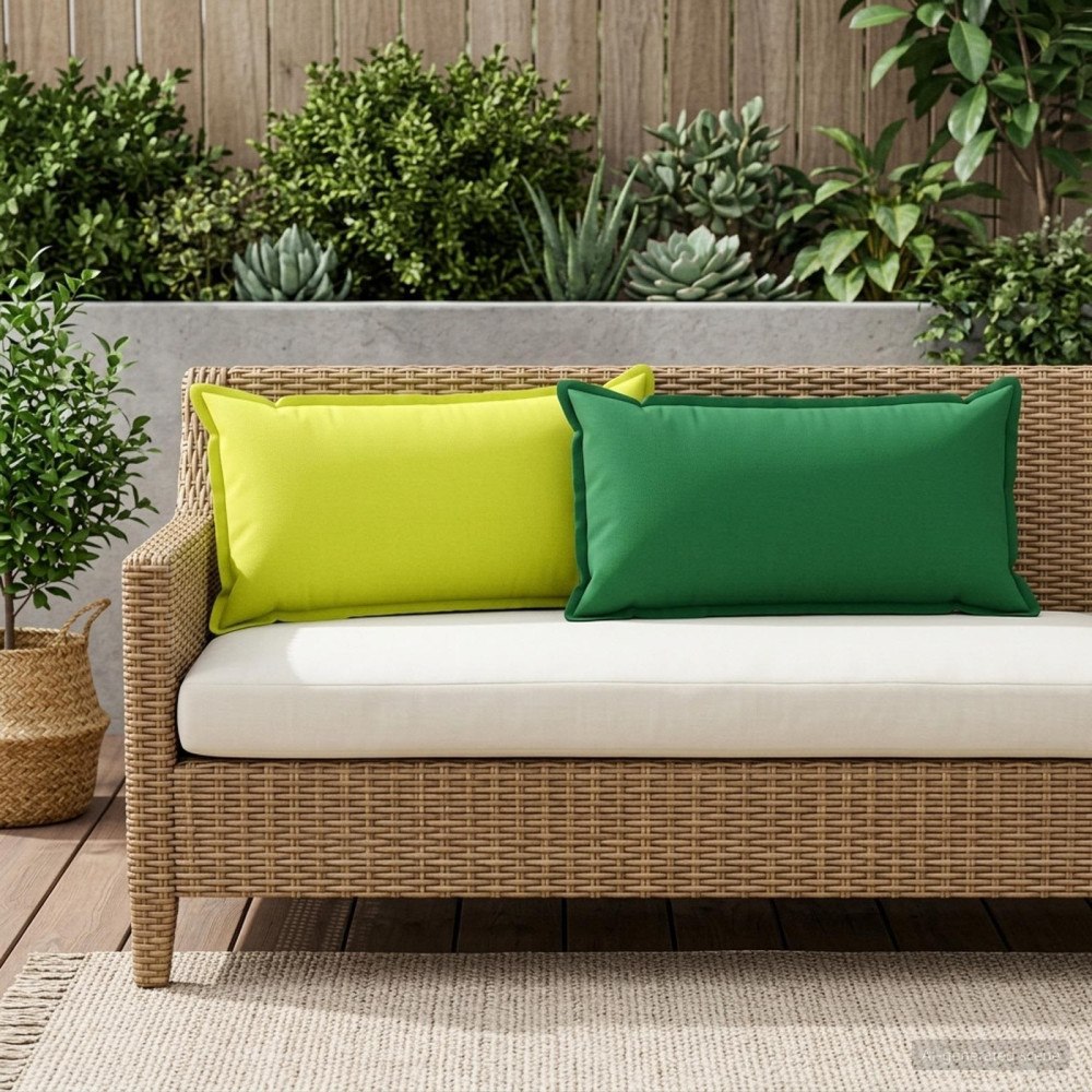 vidaXL Kudde med kudde HOUTEN 6 st Klart grön. Polyester