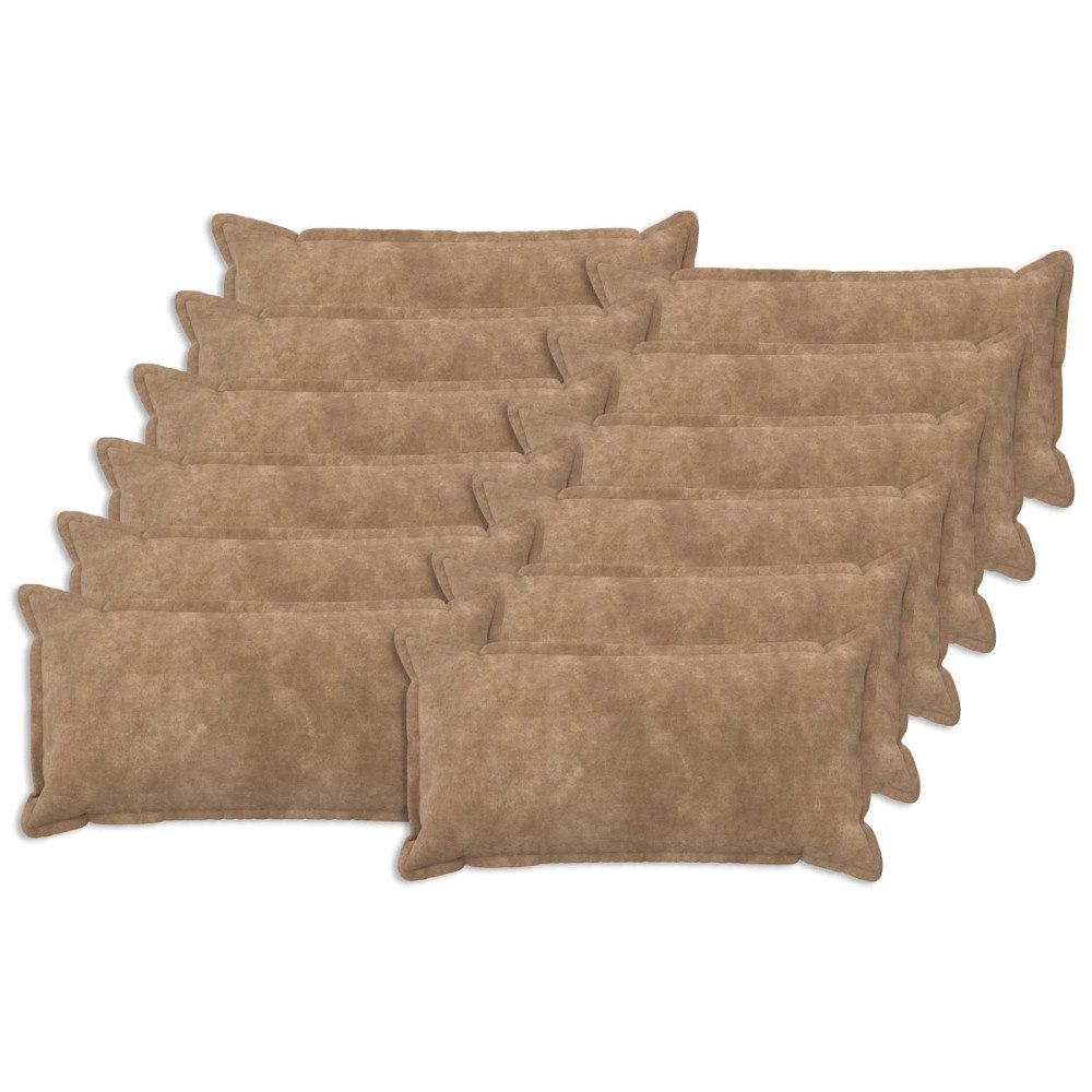 vidaXL Kudde med kudde HOUTEN 12 st Taupe Mikrofiber Fleece