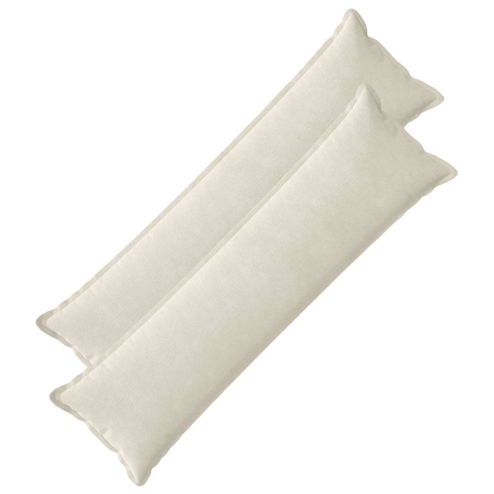 vidaXL Kudde med kudde HOUTEN 2 st Gräddvit Mikrofiber Fleece