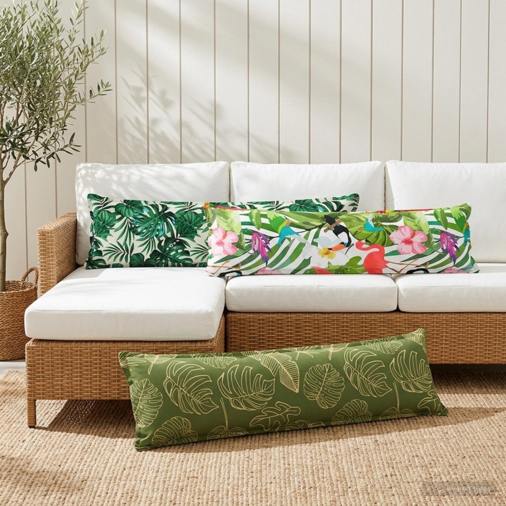 vidaXL Kudde med kudde HOUTEN 2 st Flerfärgsdesign Polyester