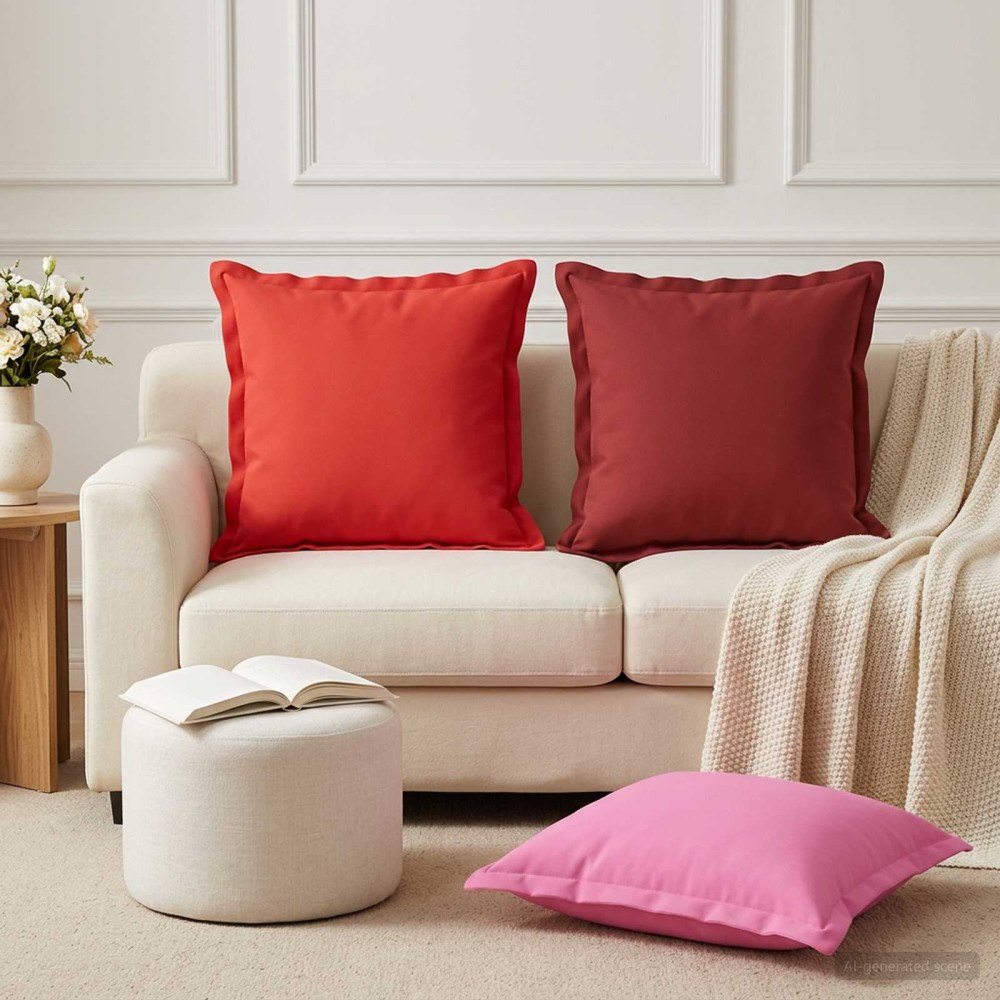 vidaXL Kudde med kudde HOUTEN 2 st Vinröd Polyester