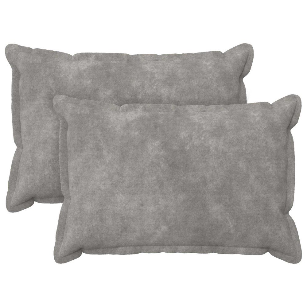 vidaXL Kudde med kudde HOUTEN 2 st Ljusgrå Mikrofiber Fleece