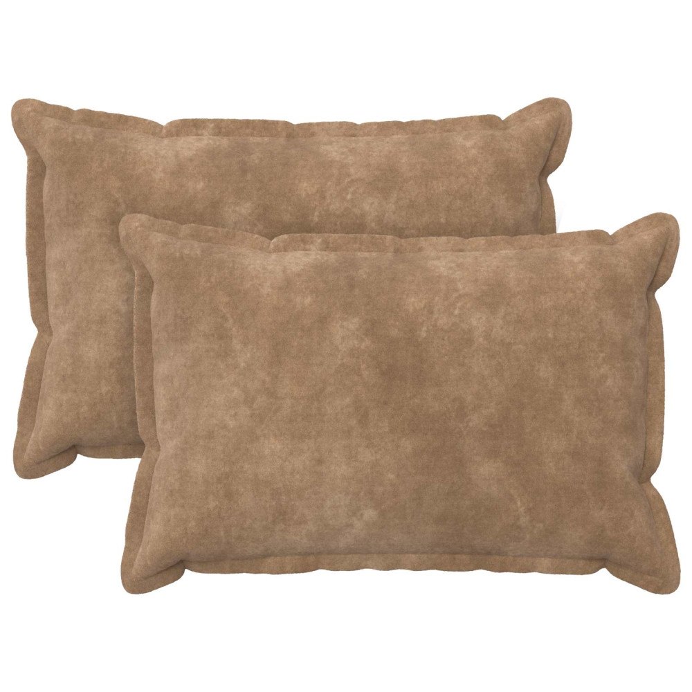 vidaXL Kudde med kudde HOUTEN 2 st Taupe Mikrofiber Fleece