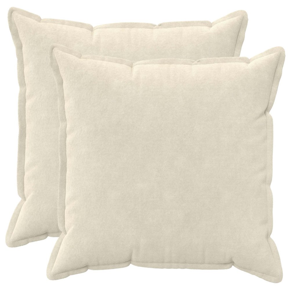 vidaXL Kudde med kudde HOUTEN 2 st Gräddvit Mikrofiber Fleece