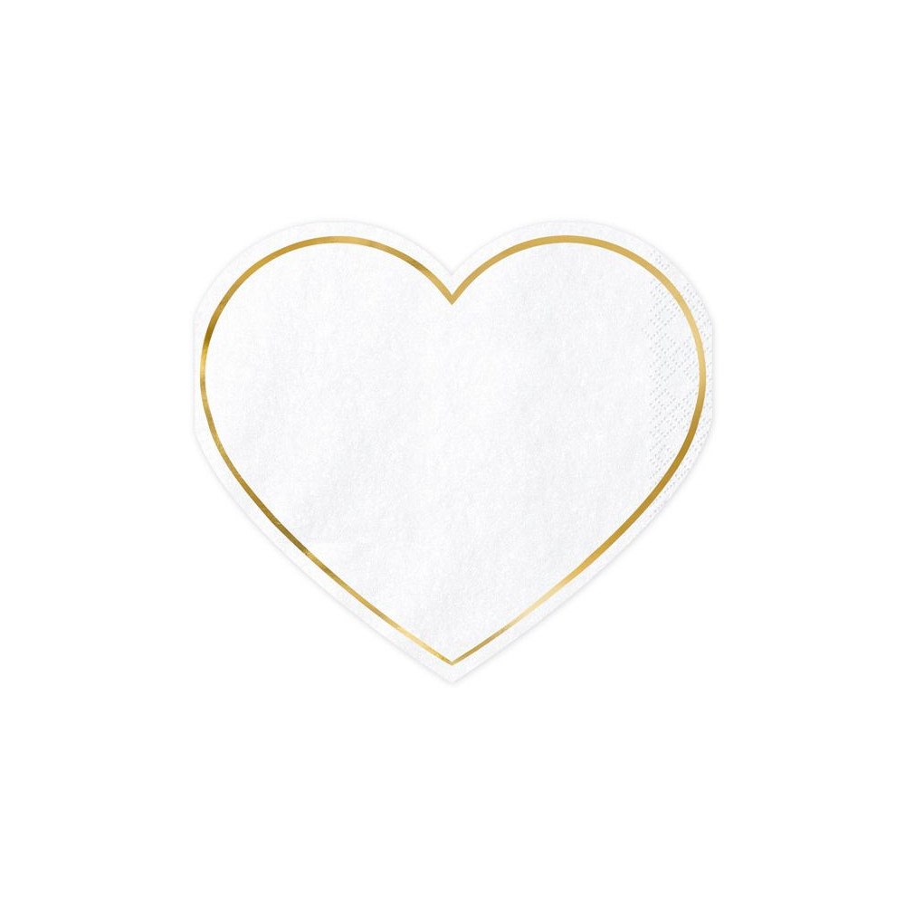 Party Deco Party Deco SPK12-019ME hjärtservetter 14,5 x 12,5 cm 20 st....