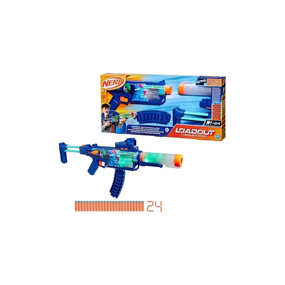 Nerf NERF Loadout Nerf-pistol, 24 Nerf N1-pilar, Cyberlight Ghost...