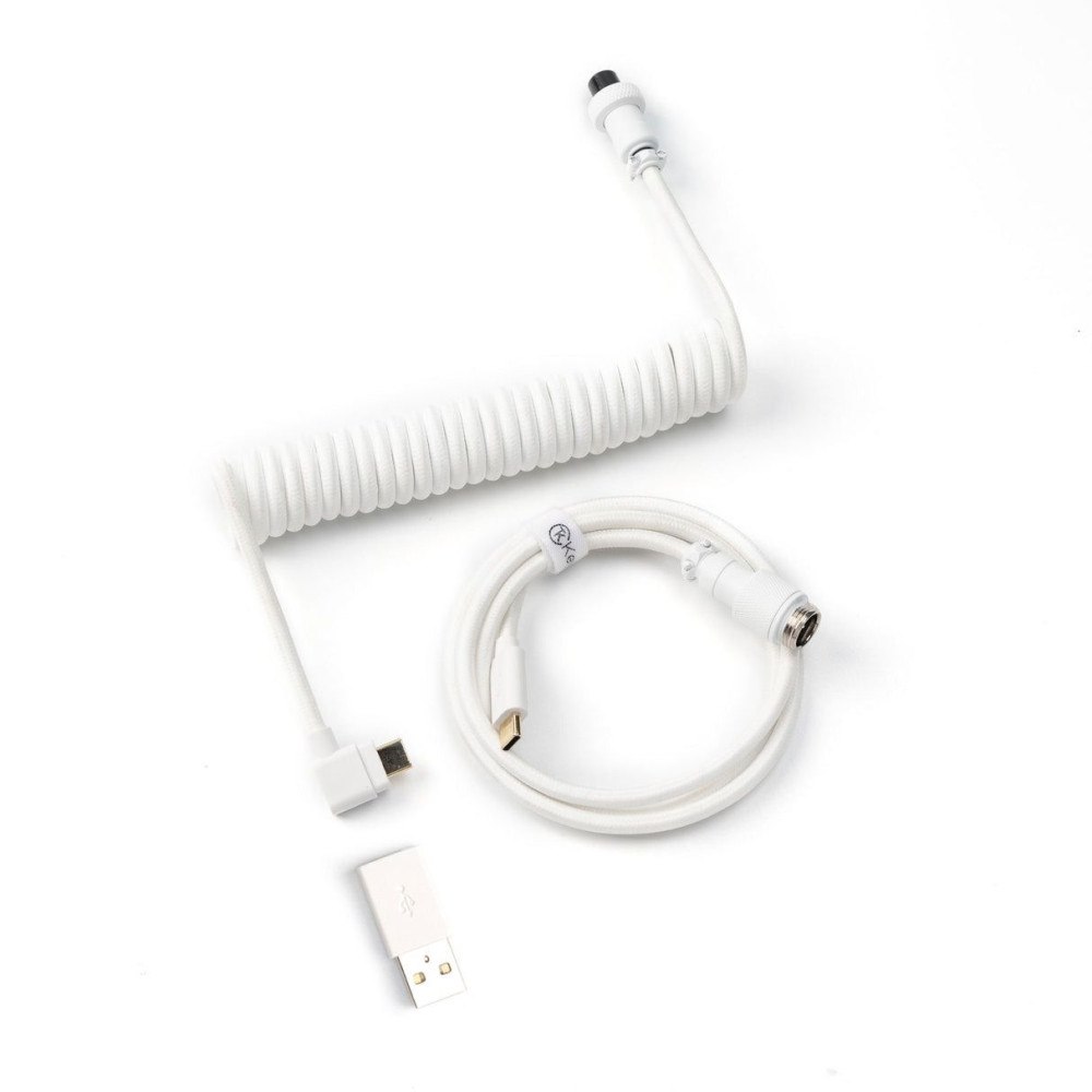 Keychron Keychron Coiled Aviator Cable 8K, Vit, 176 m, 1 styck, Coile...