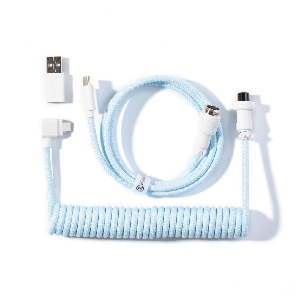 Keychron Keychron Coiled Aviator Cable 8K, Ljusblå, 176 m, 1 styck, C...