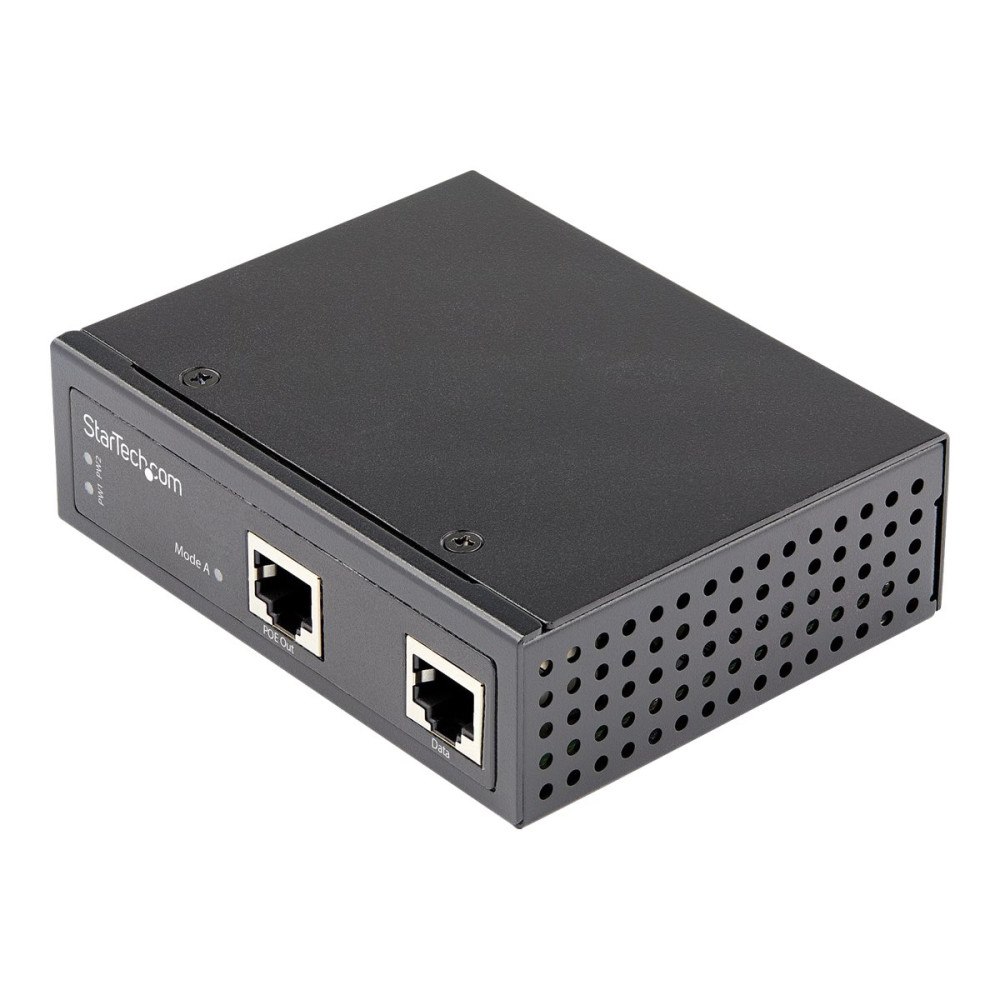 StarTech.com StarTech.com Industriell Gigabit Ethernet PoE-injektor - 30 W 802.3at PoE+ Midspan 48 V-56V DC DIN-skena Power Over Ethe...