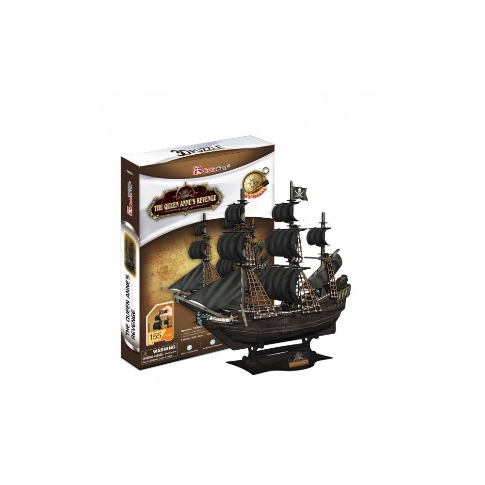 Cubic Fun Cubic Fun MC106H 3D-pussel av piratskeppet Queen Anne's Reve...