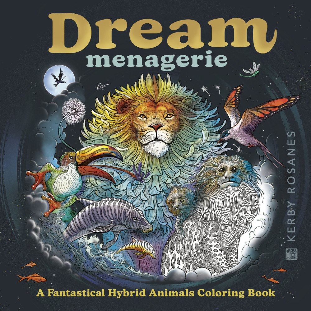 Kerby Rosanes Dream Menagerie: A Fantastical Hybrid Animals Coloring Book (häftad, eng)