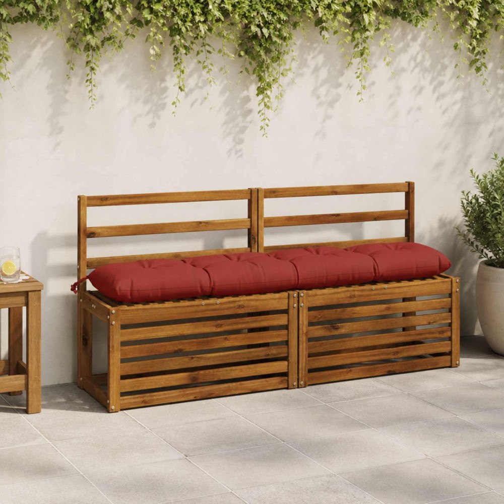 vidaXL Bänk Kuddar VIANEN 2 st 100% Polyester Röd 160 x 30 x 12 cm