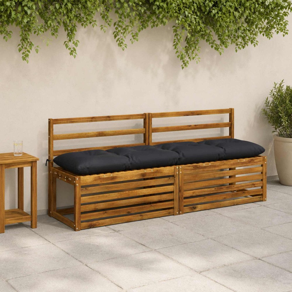 vidaXL Bänk Kuddar VIANEN 2 st 100% Polyester Mörkblå 160 x 40 x 12 cm