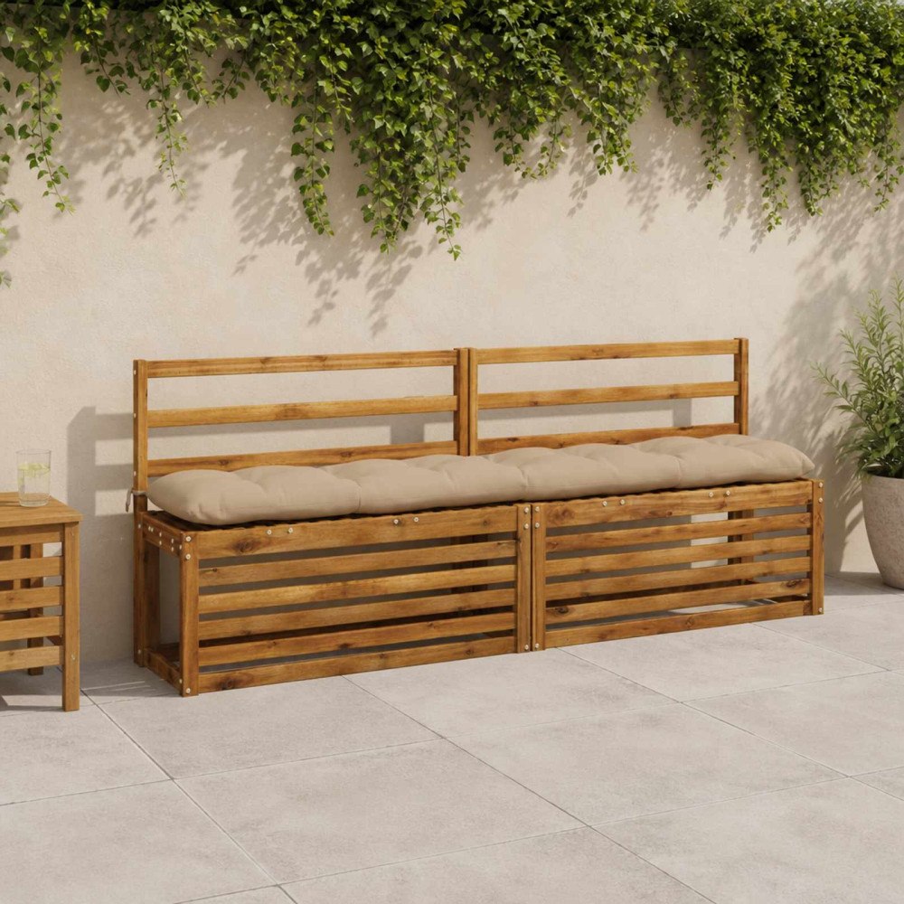 vidaXL Bänk kudde VIANEN 100% Polyester Sand 200 x 30 x 12 cm