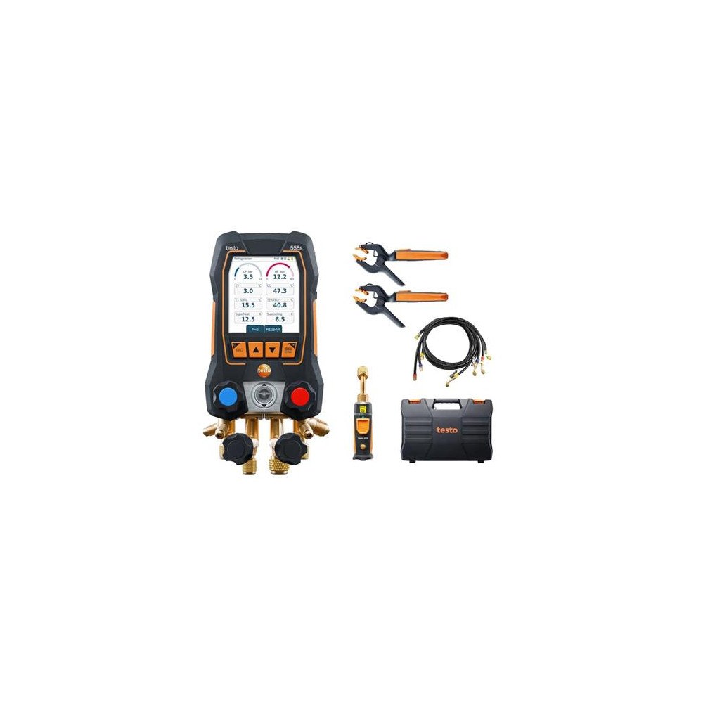testo Testo 558S digitalt manometerställ 0564 5583 vakuumkit + sla...