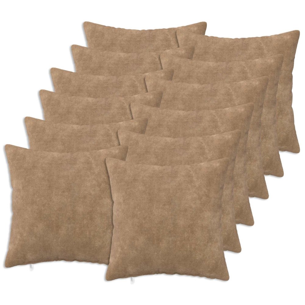 vidaXL Kudde med kudde HEERLEN 12 st Taupe Mikrofiber Fleece