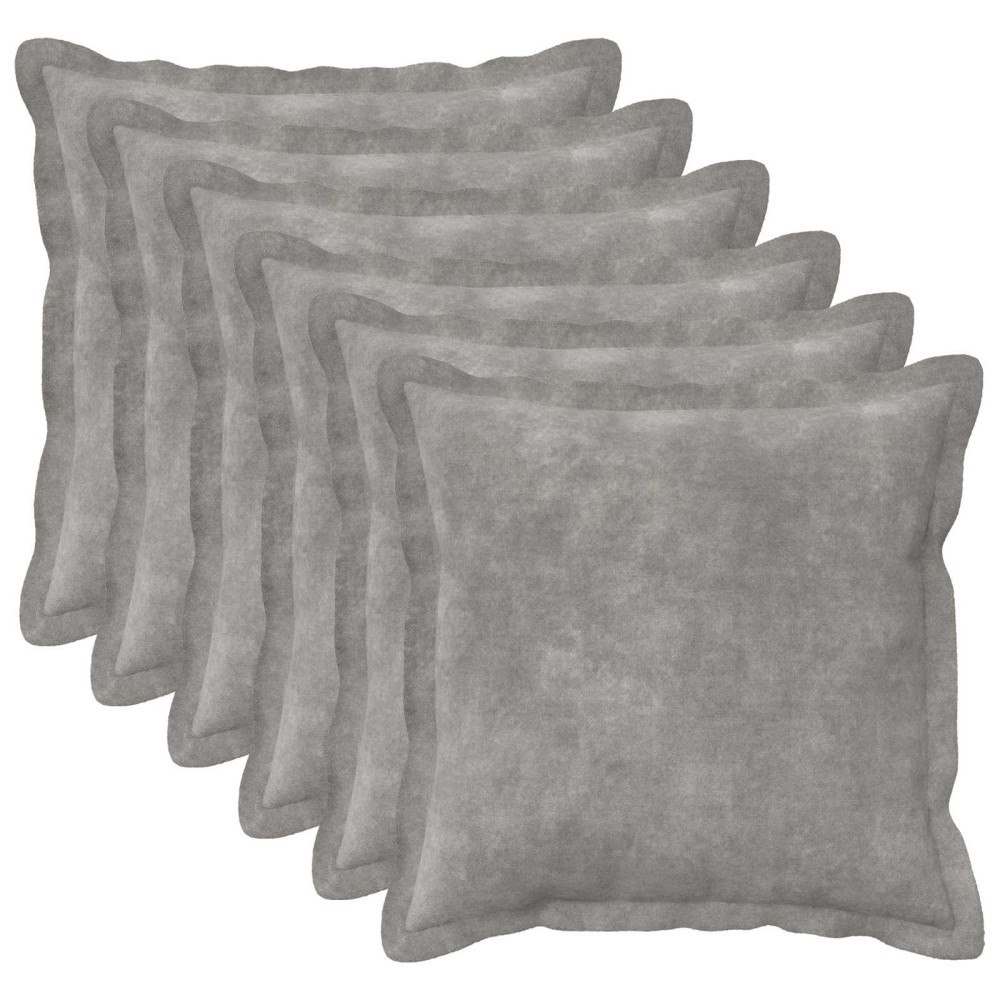 vidaXL Kudde med kudde HOUTEN 6 st Ljusgrå Mikrofiber Fleece