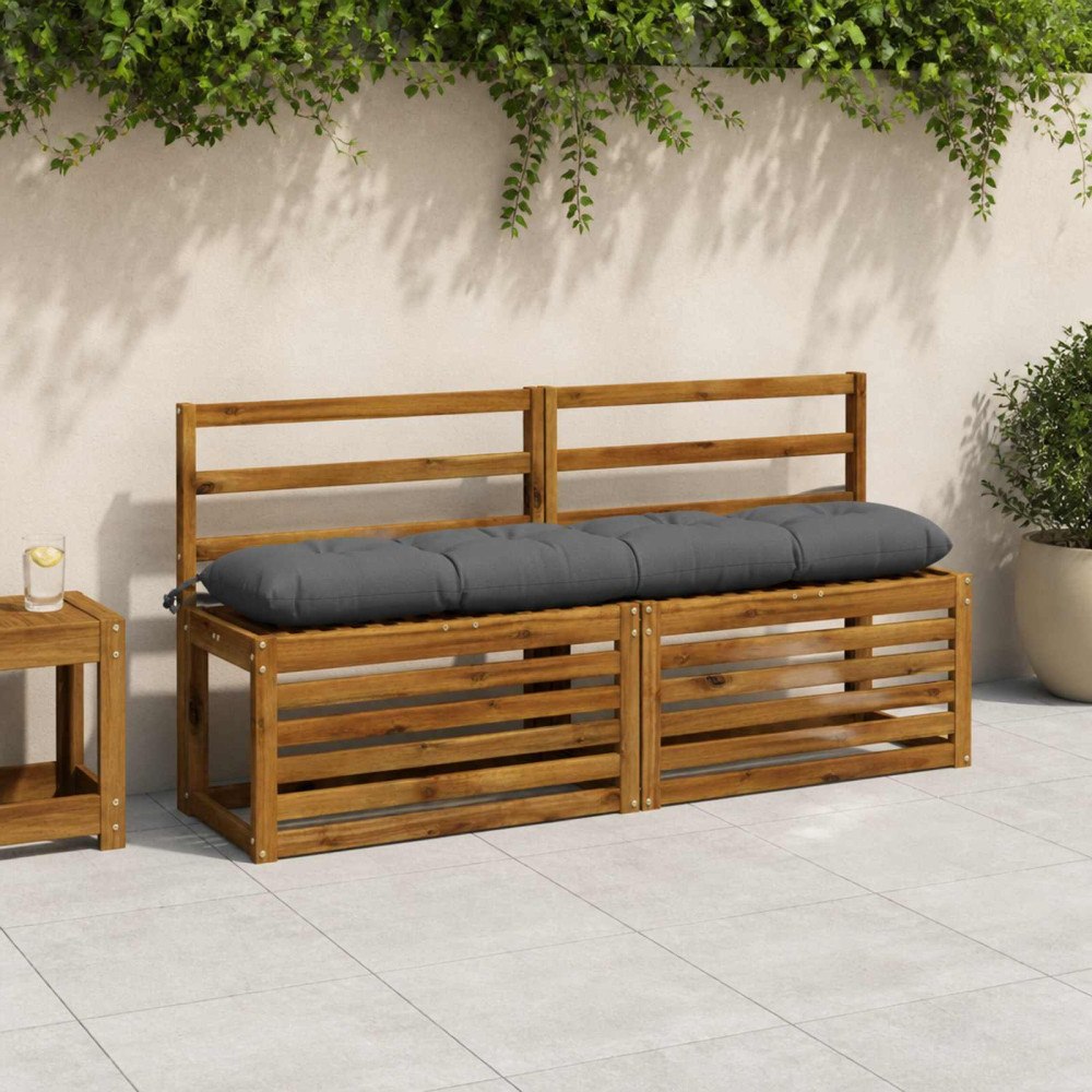 vidaXL Bänk Kuddar VIANEN 2 st 100% Polyester Blå 160 x 30 x 12 cm