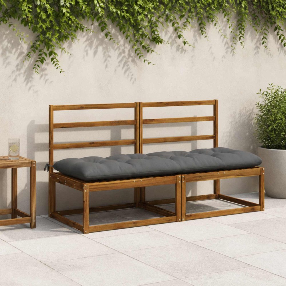 vidaXL Bänk kudde VIANEN 100% Polyester Grå 180 x 60 x 12 cm
