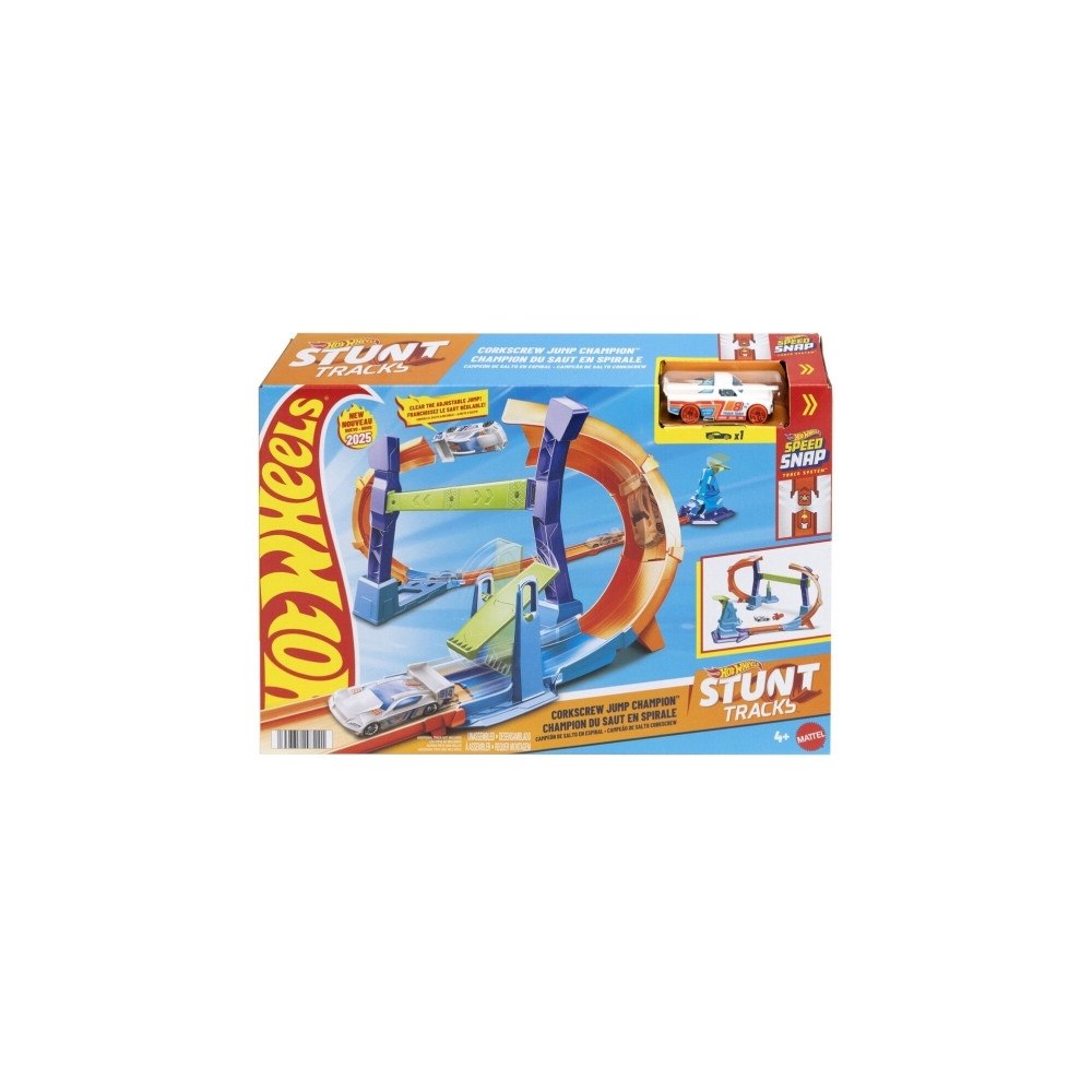 Hot Wheels Hot Wheels Stunt Tracks bilbana med bil i skala 1:64, Corksc...