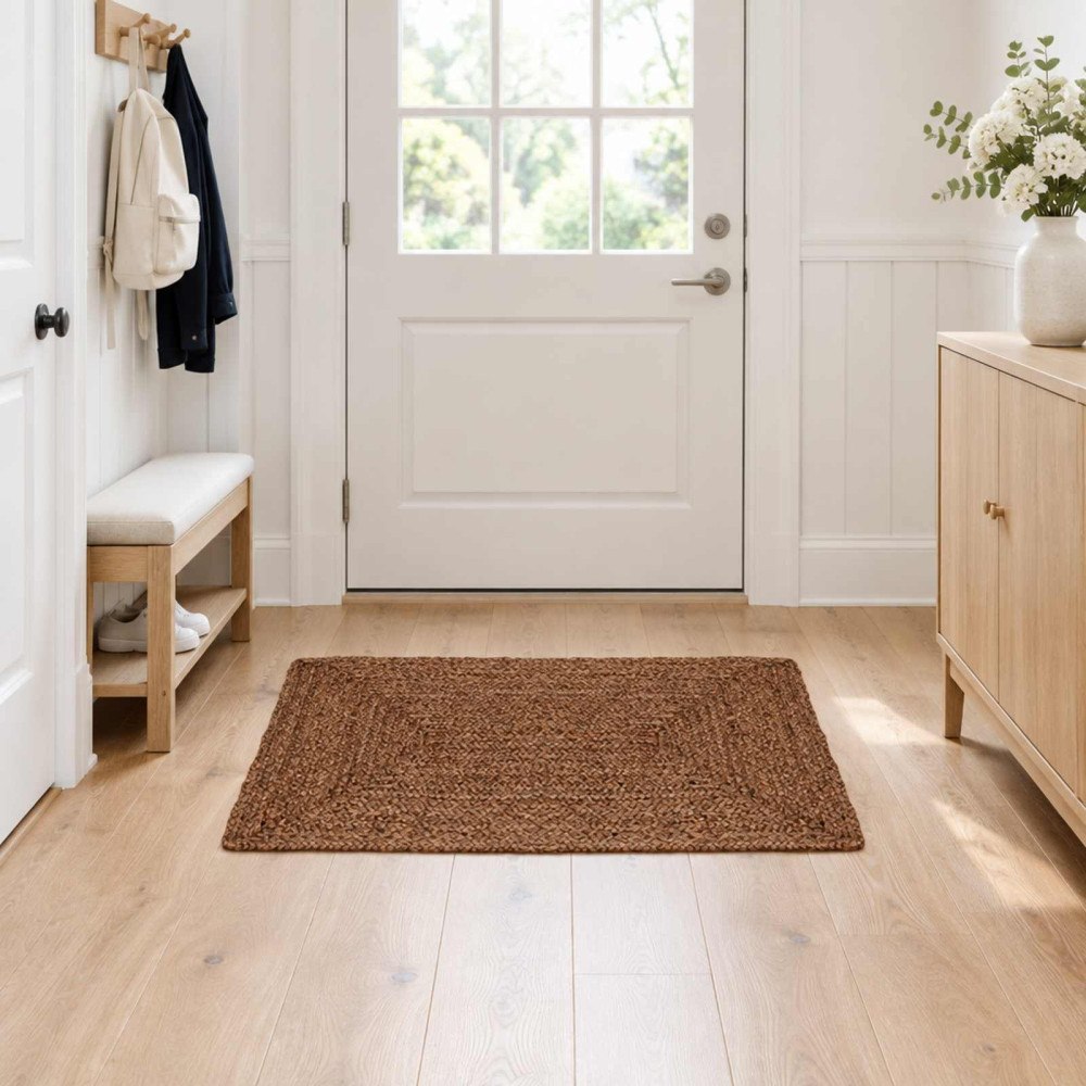 vidaXL Områdesmatta Grå 60 x 110 cm Jute