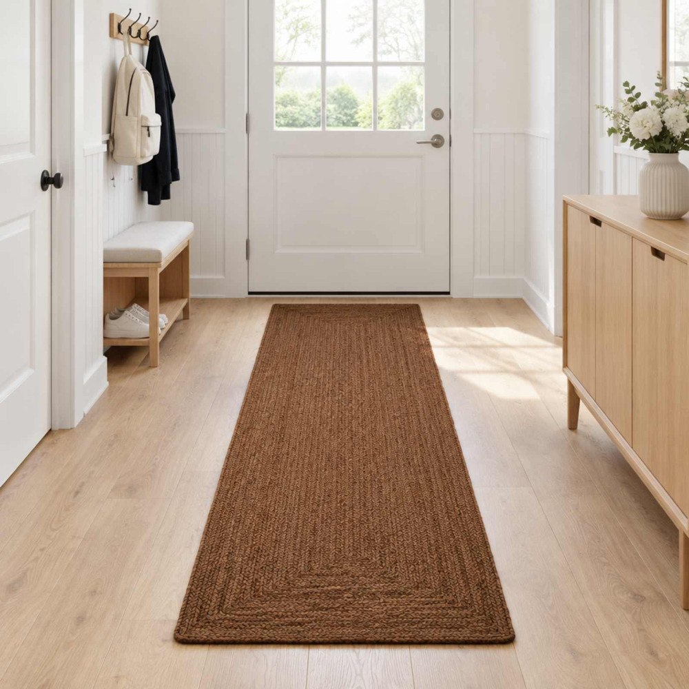 vidaXL Områdesmatta Grå 60 x 250 cm Jute