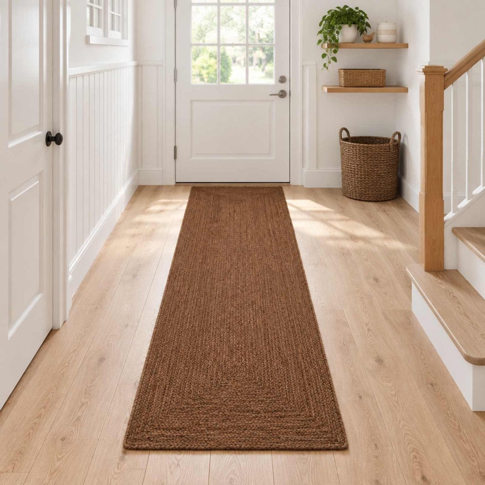 vidaXL Områdesmatta Grå 60 x 300 cm Jute