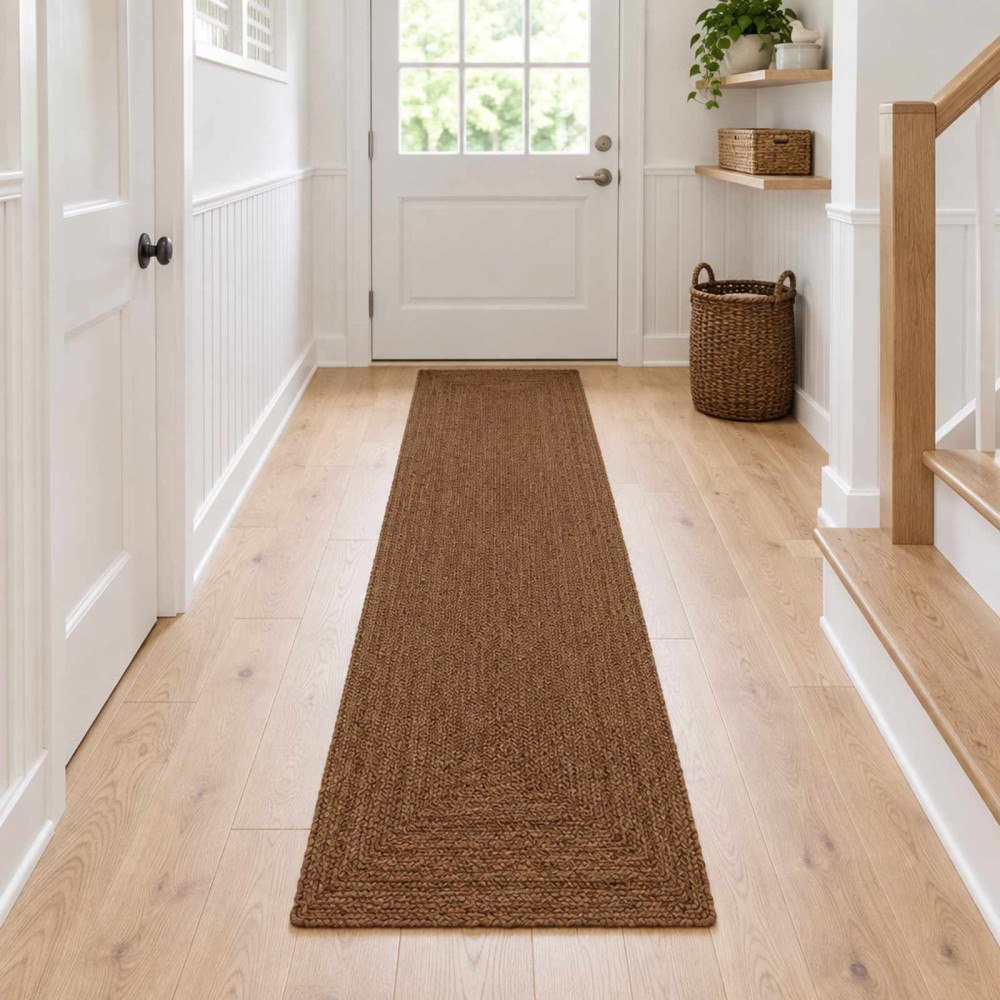 vidaXL Områdesmatta Grå 60 x 400 cm Jute