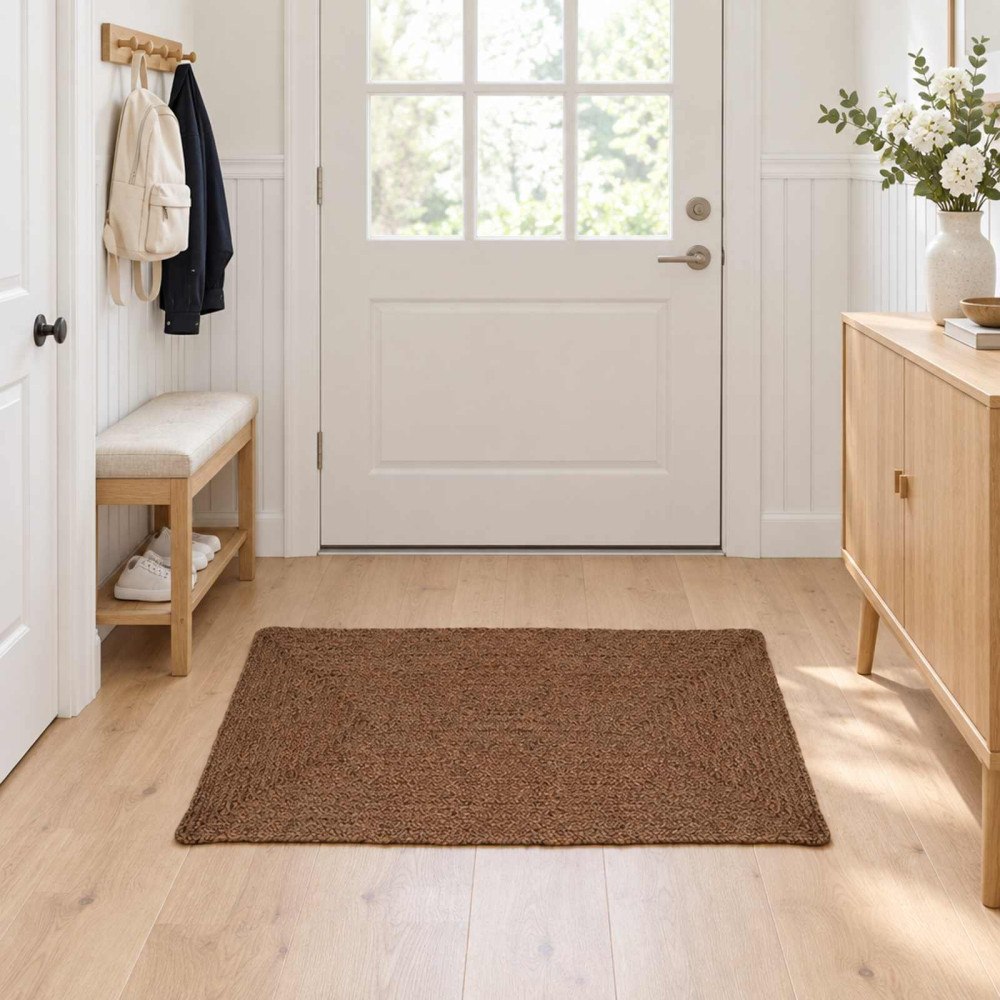vidaXL Områdesmatta Grå 80 x 150 cm Jute