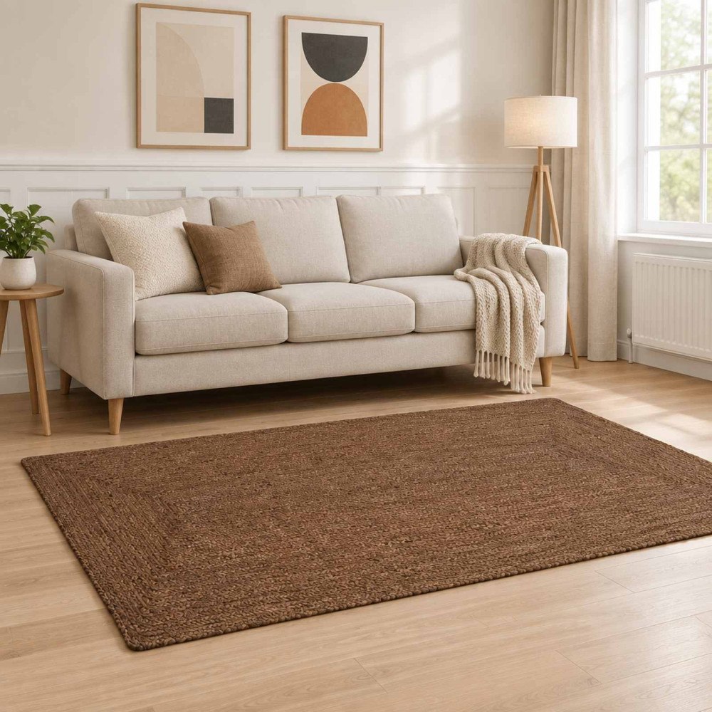 vidaXL Områdesmatta Grå 100 x 200 cm Jute